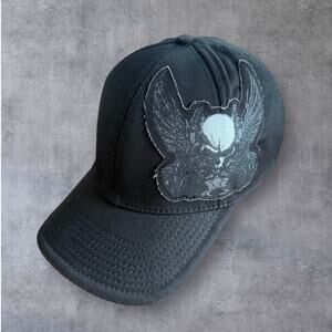 Vintage Oakley Skull SnapBack Hat Cap Grunge Goth Y2K